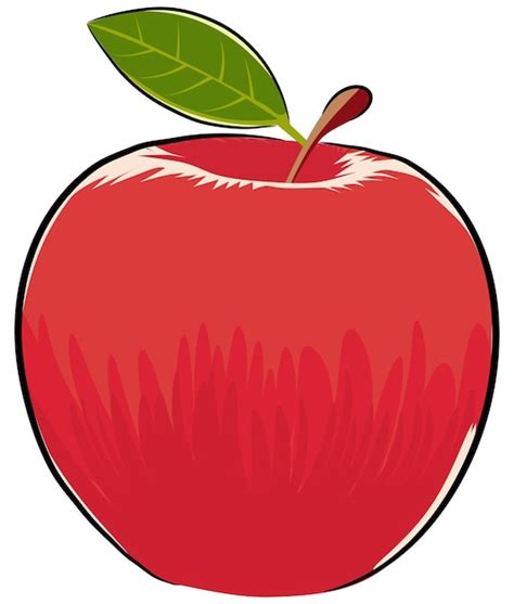 Premium Vector Red Apple Illustration