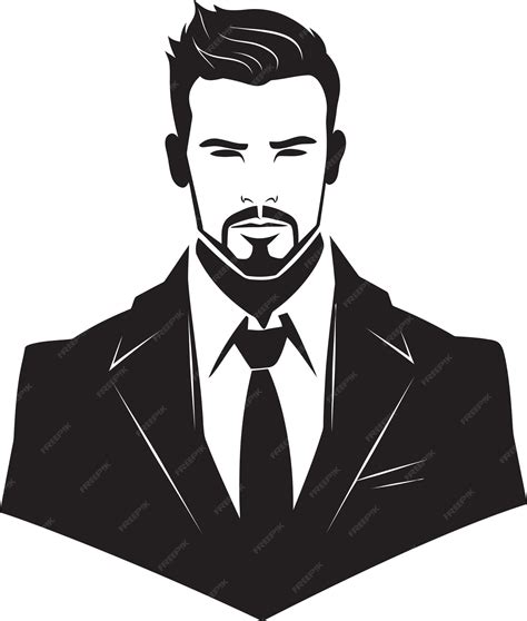 Premium Vector Dapper Monochrome Vector Gentleman