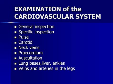 Ppt Cardiovascular Examination Powerpoint Presentation Free Download