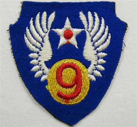 Wwii British Made Usaaf 9th Air Force Patch Griffin Militaria
