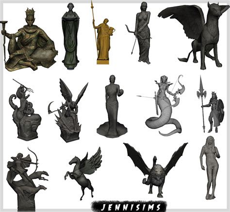 Downloads Sims 4 Trinket Statues 14items Jennisims