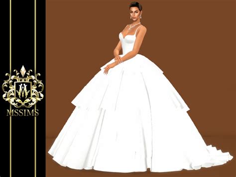 Sims Black Wedding Dress CC