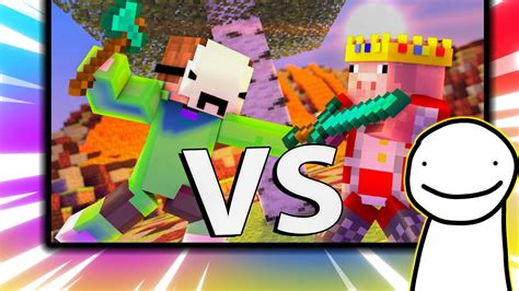 Dream Vs Technoblade Epic Battle In Minecraft Youtube