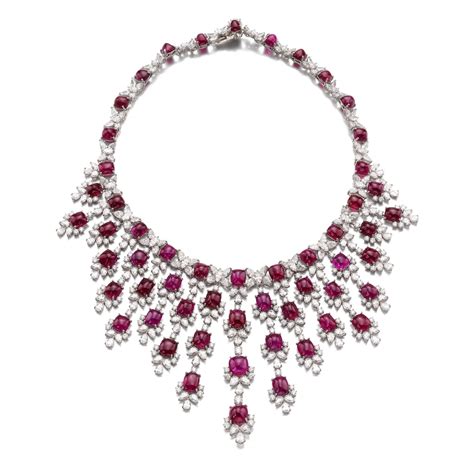 Harry Winston Ruby And Diamond Necklace Magnificent Jewels And