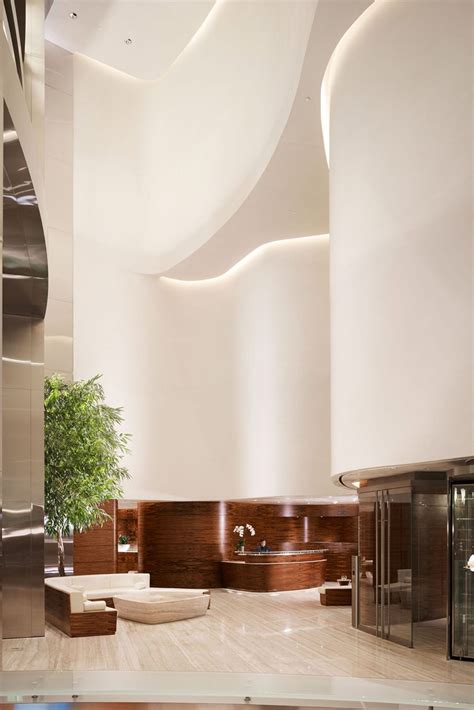 Open Area Hotel Lobby Is A True Modern Interior Design Inspiration Round Shapes Nature