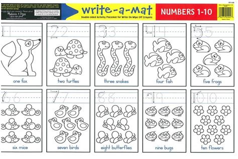 Deciding whether to write numbers as numerals or as number words is a matter of style. Write-a-Mat Numbers 1-10 - Over the Rainbow