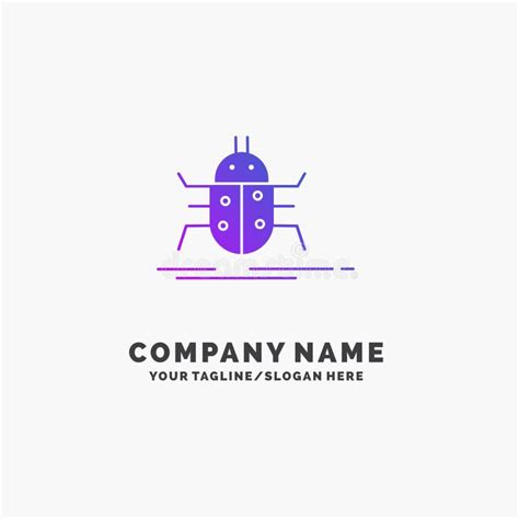 Bug Bugs Insect Testing Virus Purple Business Logo Template Place
