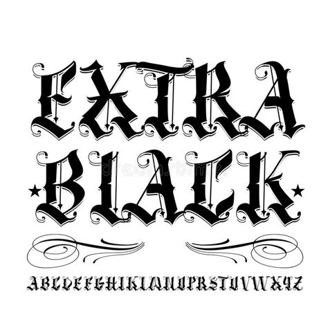 Choose from old english letter themed fonts such as royal font, cloister black font, fette unz fraktur font, dearest font, blackletter font, anglicantext font, english gothic 17th century, canterbury font and alte schwabacher font. Extra Black stock vector. Illustration of element, italics ...