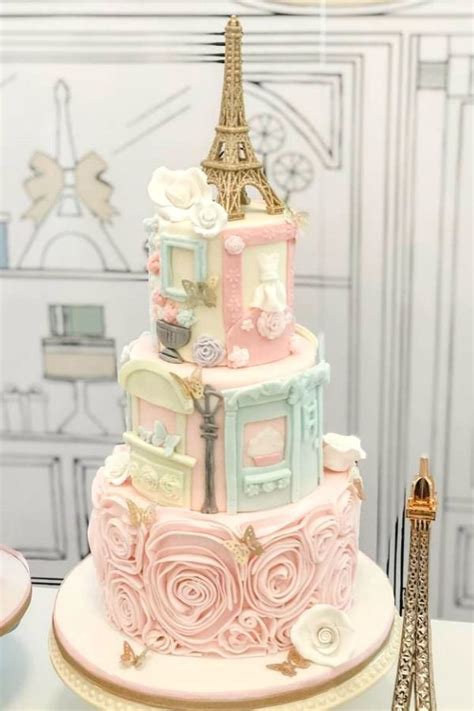Lovely Parisian Cake Paris Themed Cakes Paris Birthday Cakes