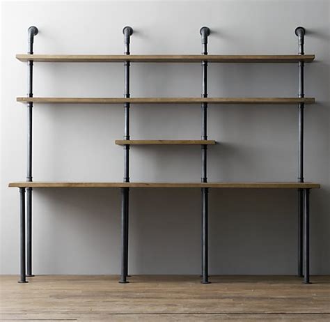 This listing is priced for one desk & shelving unit. Industrial Pipe Double Desk with Shelving
