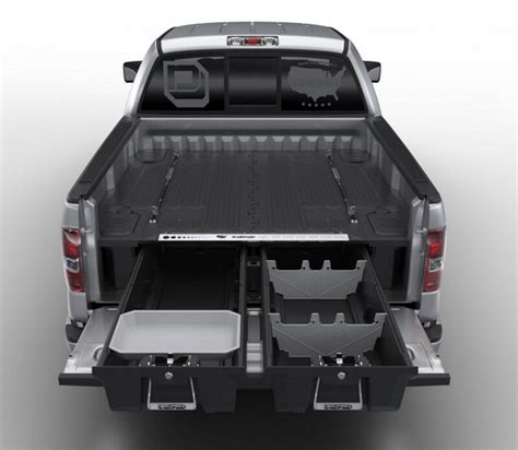 If you want a sleek look to complement your desire for organization, make some drawer slides for the bed of your pickup truck. 2004-2014 F150 & Raptor DECKED Truck Bed Sliding Storage ...
