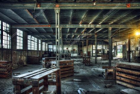 Old Abandoned Factory Interior — Stock Photo © Ccaetano 53180399