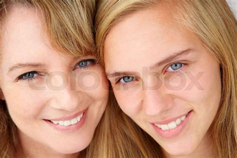 Close Up Mother With Teenage Daughter Stock Image Colourbox
