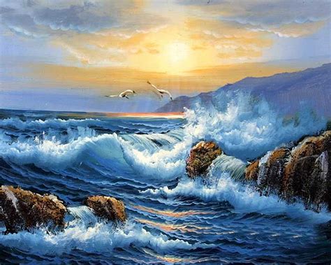 Beautiful Seascape Paintings Ocean Painting Landscape Paintings