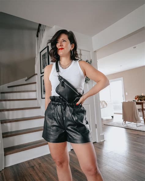 6 Ways To Wear High Waisted Leather Shorts Leather Shorts Summer