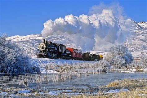 Steam Snow And Frost Steam Locomotive Train Locomotive