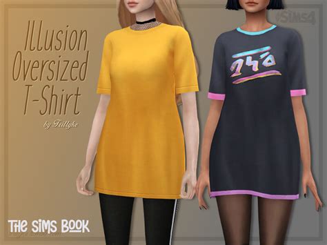 Sims 4 Illusion Oversized T Shirt The Sims Book