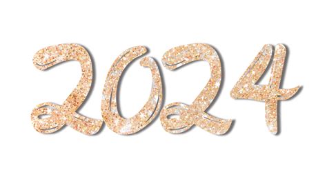 2024 New Year Greeting Text Orange Two Thousand And Twenty Four New