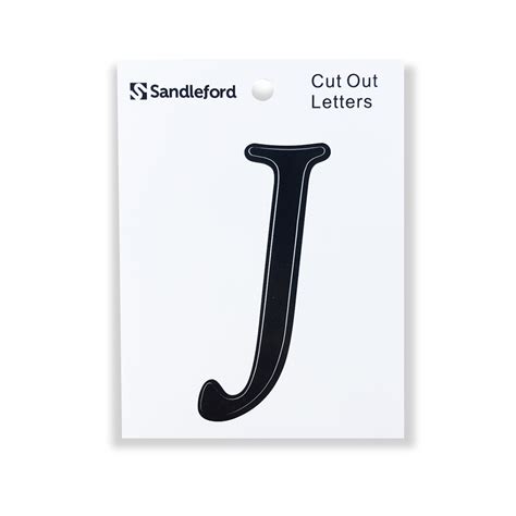 Sandleford 80mm Black Goudy Cut Out Self Adhesive Letter J