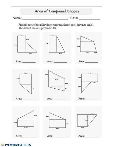 find  area compound shapes worksheets worksheets