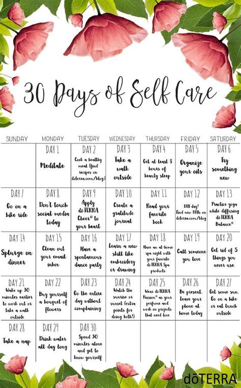 30 Day Self Care Perfect Baby Steps For Taking Care Of Your Self In