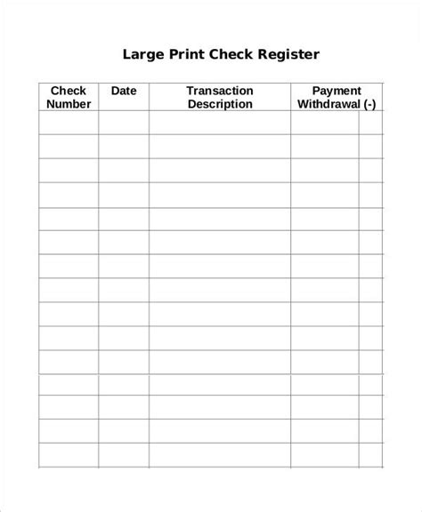 You can even request for a free account if you could not find our test accounts in the page. Sample Check Register Template - 10+ Free Sample, Example ...