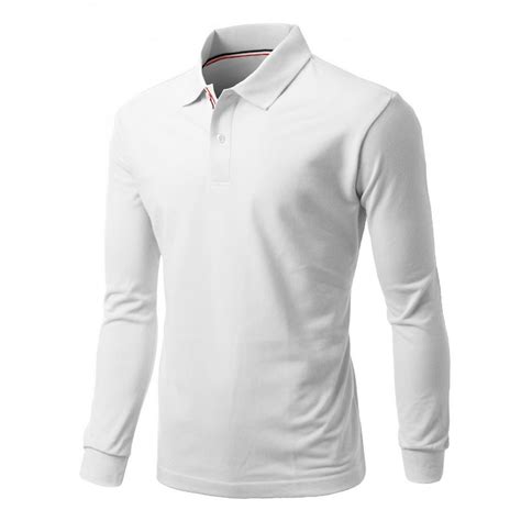 fashionoutfit fashionoutfit men s 20x20 cotton 2 tone collar long sleeve polo t shirt