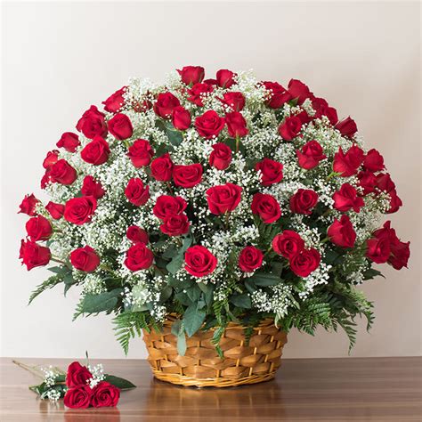 Ultimate Premium Red Rose Basket 6 Dozen Long Stem Roses By Watanabe
