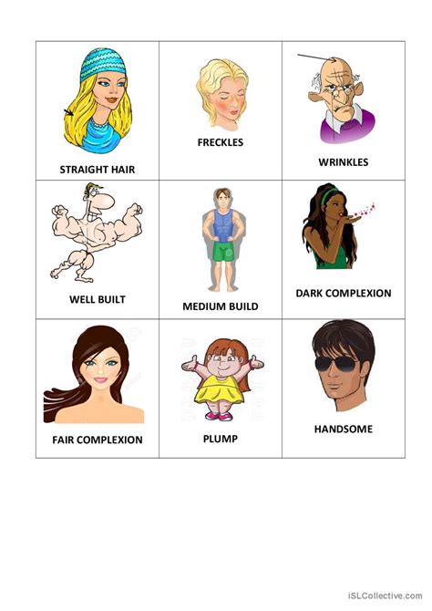 Describing Appearance Flashcards S English Esl Worksheets Pdf And Doc