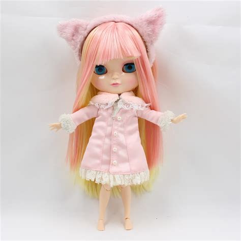 Icy Dbs Doll 16 Toy Pink And Yellow Hair Azone Body Joint Body 30cm White Skinicy Dolldoll