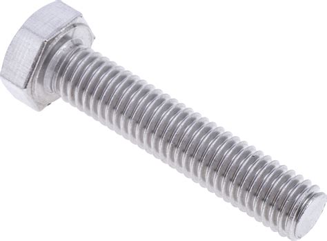 Plain Stainless Steel Hex Hex Bolt M8 X 40mm Rs