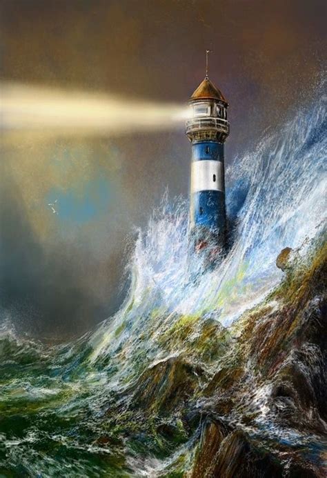 40 Simple And Easy Acrylic Landscape Painting Ideas Lighthouse Tattoo