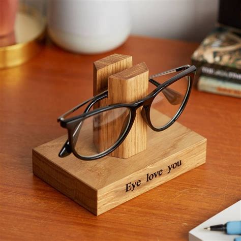 solid oak personalised glasses stand by mijmoj design wooden projects woodworking projects