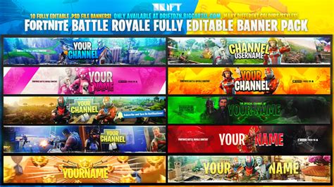 Fortnite Fully Editable Banner Pack Driftdzn Store