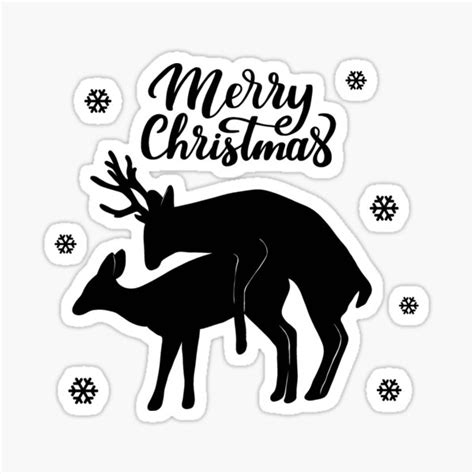 Humping Reindeer Sticker For Sale By Valentinahramov Redbubble