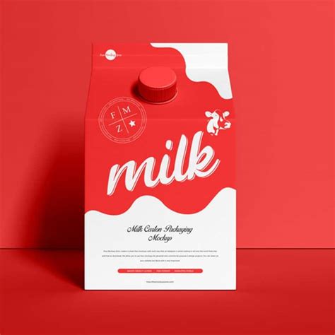 Free Psd Milk Carton Packaging Mockup Css Author