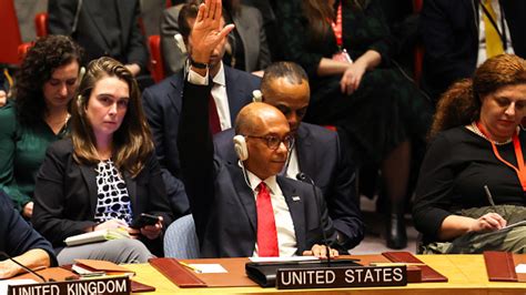 Us Vetoes Security Council Resolution For Gaza Ceasefire