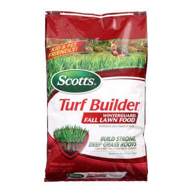 It's quite a difference, so don't get them confused and use a turf builder when the. Scotts Turf Builder 37.5 lb. 15,000 sq. ft. WinterGuard ...