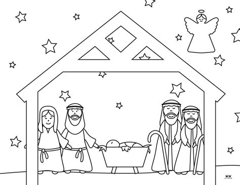 Nativity Coloring Pages Free Printable Pages Printabulls