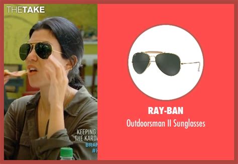 Kourtney Kardashians Gold Ray Ban Outdoorsman Ii Sunglasses From Keeping Up With The