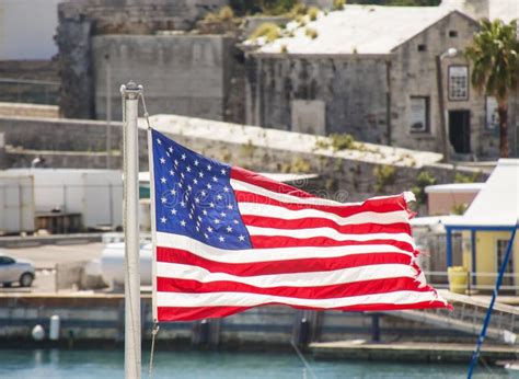 American Flag Flying In Bermuda Stock Photo Image Of America Bermuda