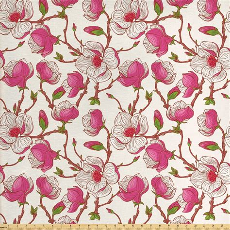 Flower Upholstery Fabric By The Yard Romantic Spring Branches Bursting