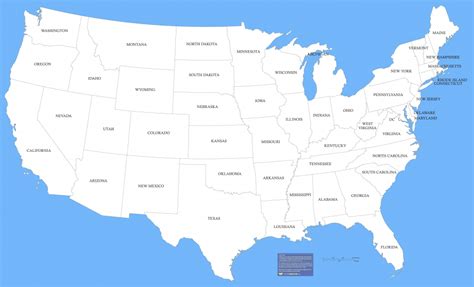 United States Map Without Names