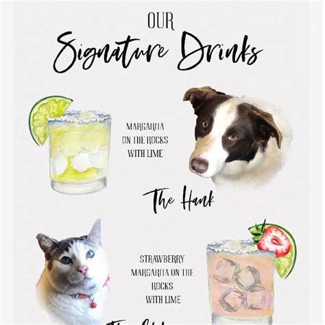 Free shipping and the best customer service! Signature Drinks Sign Pet Drink Sign Wedding Signature ...