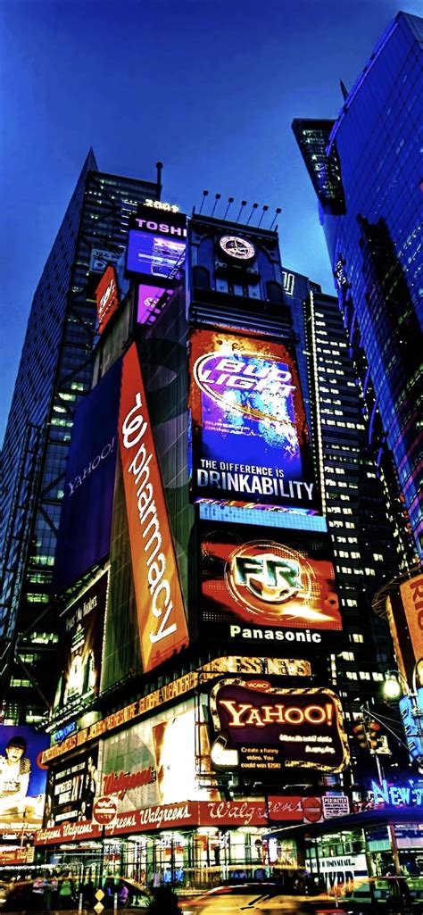 Landscape Cityscape Building Times Square Wallpapersc Iphone Xs Max