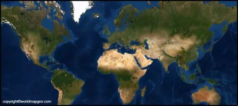 High Resolution Satellite World Map