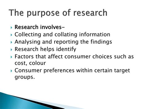Purpose Of Research Presentation