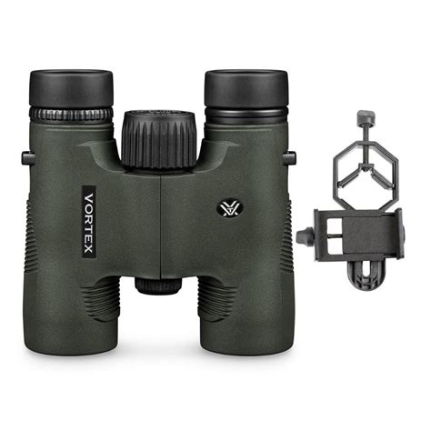 Vortex 10x28 Diamondback Hd Roof Prism Binoculars With Phone Adapter
