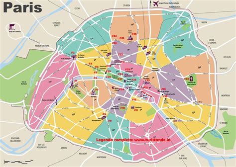 Paris Map Tourist Map Paris Travel