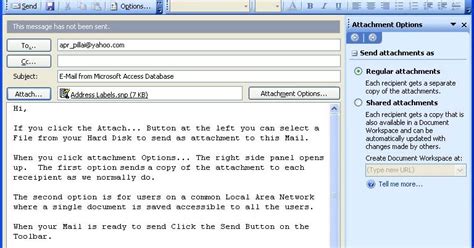 Ms Access And E Mail ~ Learn Ms Access Tips And Tricks